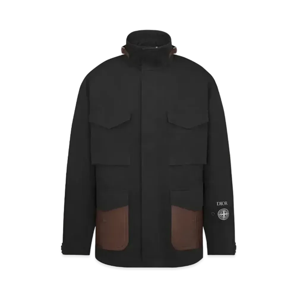 Dior x Stone Island Field Jacket W/ Leather Debossed Cannage Pockets