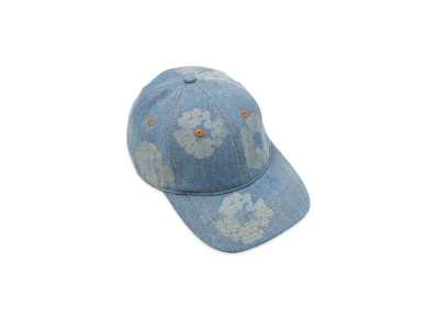 DENIM TEARS Mono Cotton Wreath Raw Denim Cap "Light Wash"