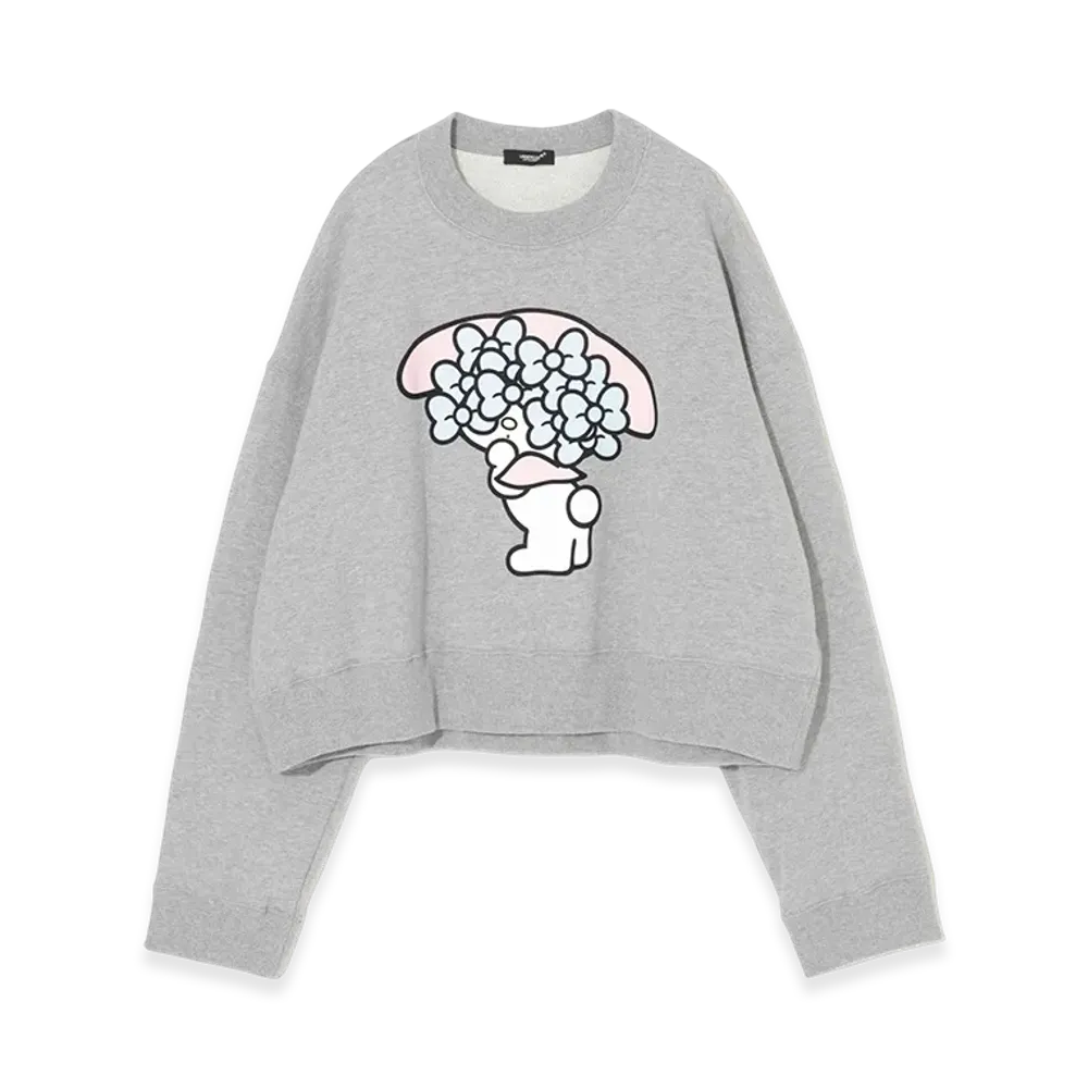 UNDERCOVER x Sanrio Cropped Cotton Fleece Lining Sweat Pullover (My Melody) "Gray"