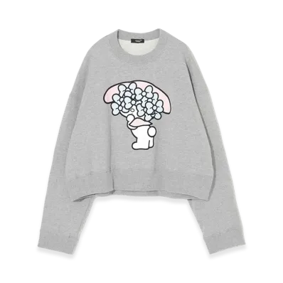 UNDERCOVER x Sanrio Cropped Cotton Fleece Lining Sweat Pullover (My Melody) "Gray"