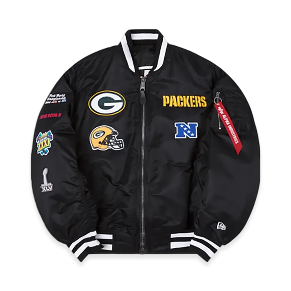 NEW ERA Alpha Industries MA-1 Bomber Jacket "Green Bay Packers"