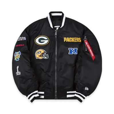 NEW ERA Alpha Industries MA-1 Bomber Jacket "Green Bay Packers"