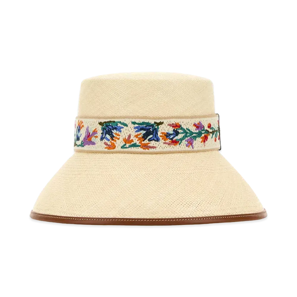 Valentino Women's Straw Bucket Hat "Beige"