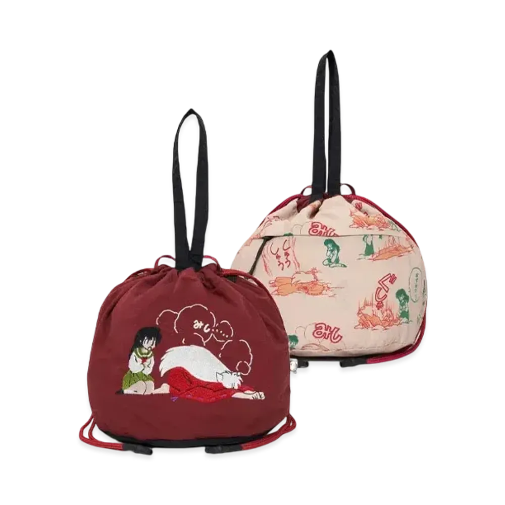 graniph x Inuyasha Osuwari Reversible String Bag "Red"
