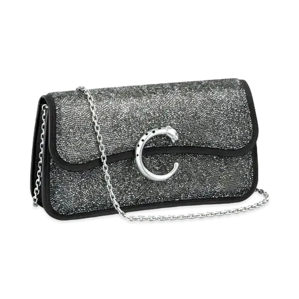 Cartier Panthere de Cartier Bag, Chain Bag "Silver/Black"