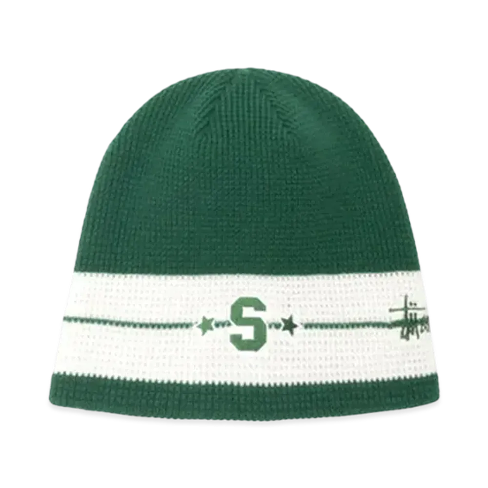 Stussy Skullcap Varsity Star Stripe "Willow"