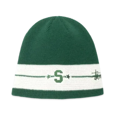 Stussy Skullcap Varsity Star Stripe "Willow"