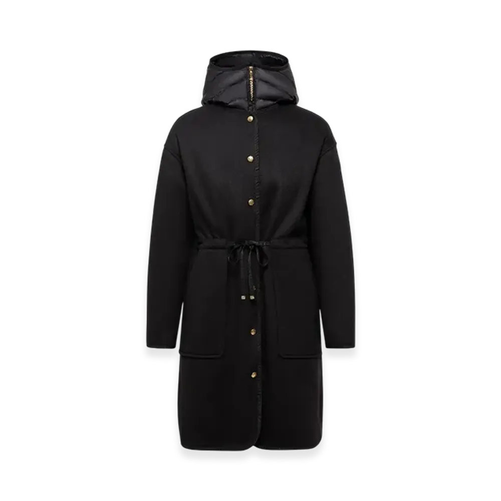 MONCLER Bonreposse 3-in-1 Wool & Cashmere Long Down Jacket "Black"