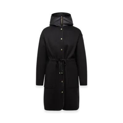 MONCLER Bonreposse 3-in-1 Wool & Cashmere Long Down Jacket "Black"