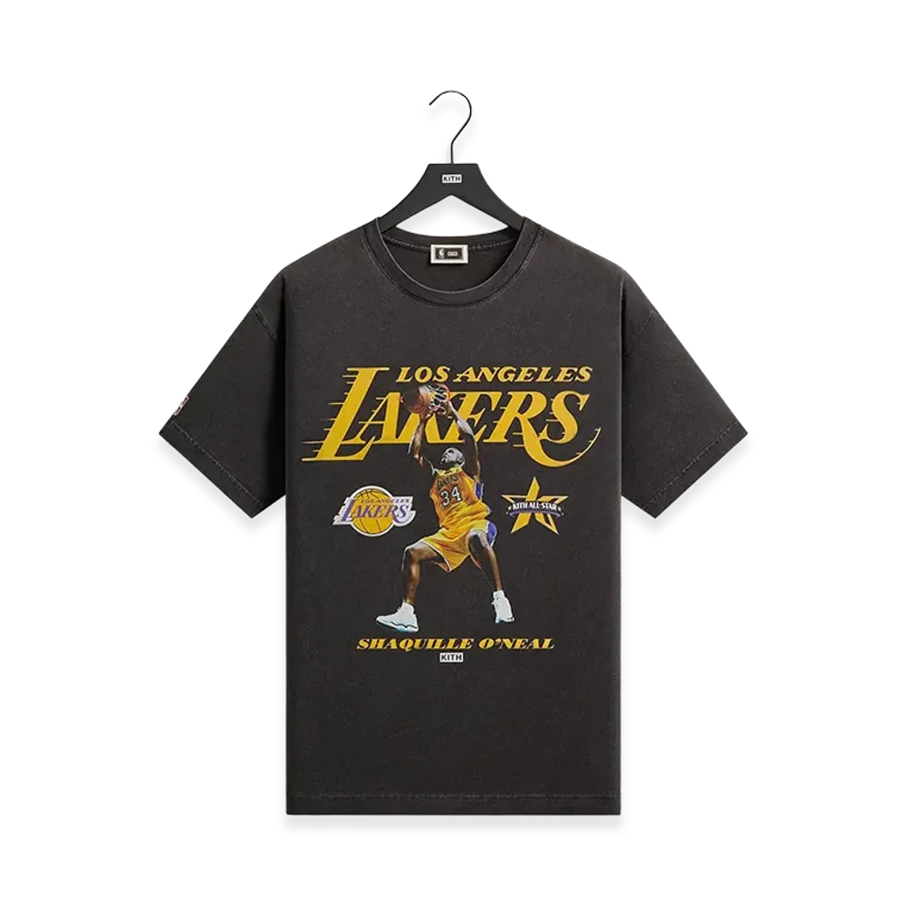 Kith x NBA All-Star Los Angeles Lakers Shaquille O'Neal Vintage Tee "Black"