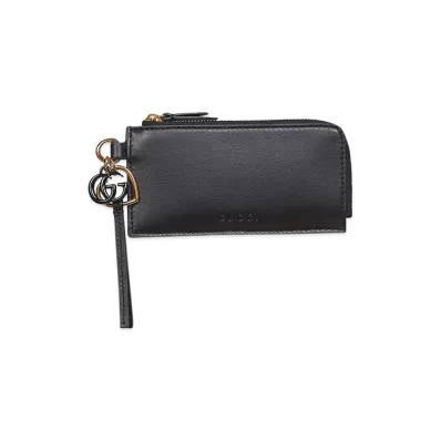 GUCCI Women's Leather Card Holder "Black"