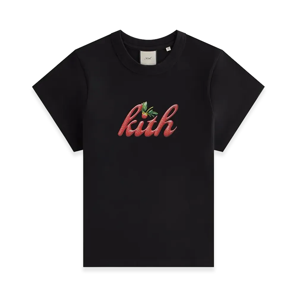 Kith Women's Mulberry Vintage Strawberry Tee "Black"