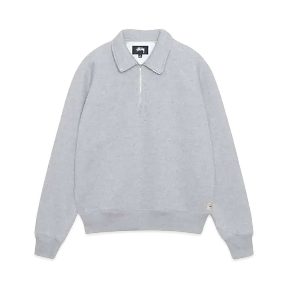 Stussy Relaxed Half Zip "Grey Heather"