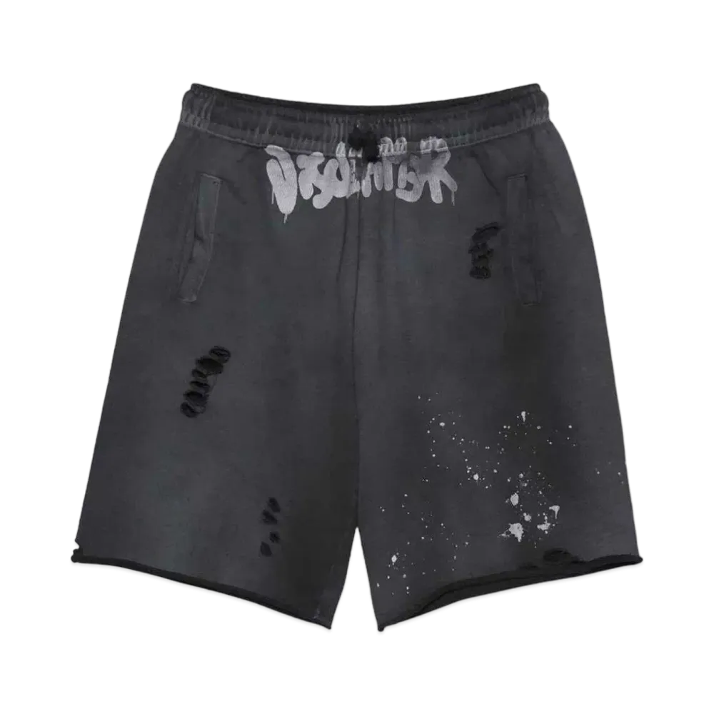 DISCLAIMER PANTALONE UOMO IN FELPA "STONE WASH NERO"