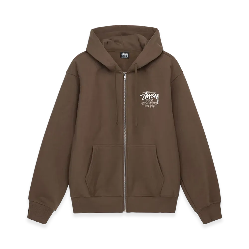 Stussy Stock DSM New York Zip Hoodie 2022 "Coffee"