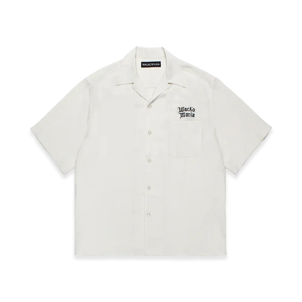 WACKO MARIA 50's Open Collar Shirt "White"