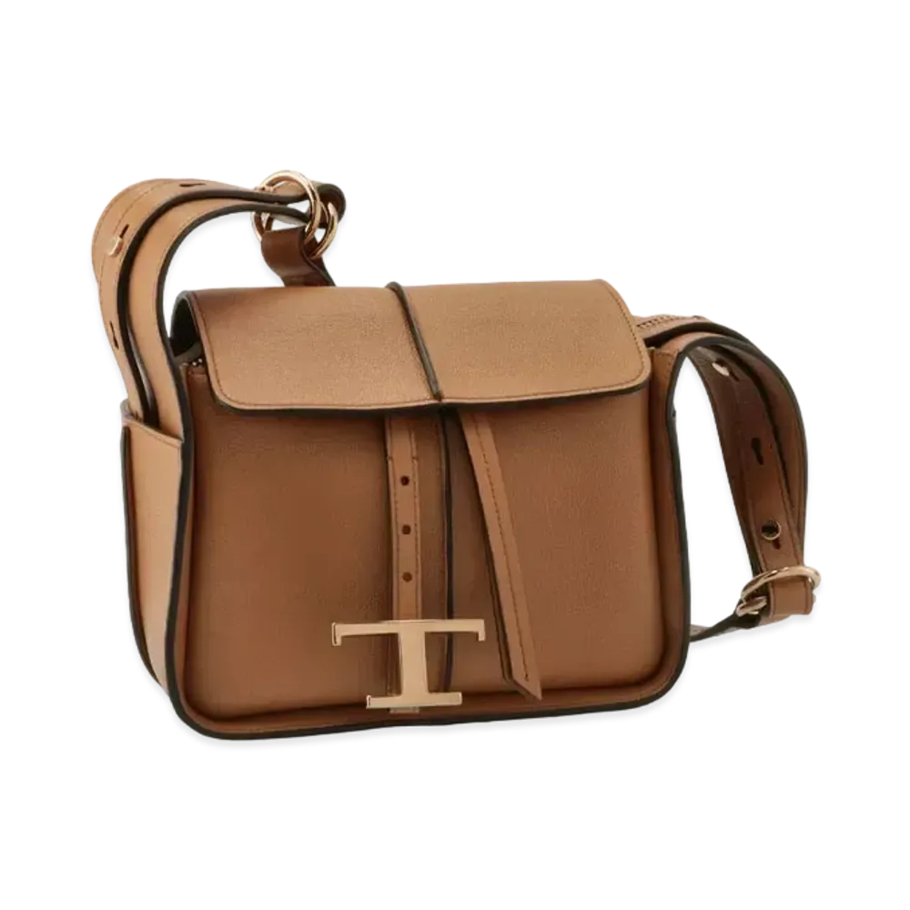 TOD'S T Timeles Leather Bag Mini "Brown"
