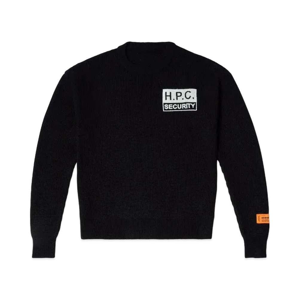 HERON PRESTON H.P.C Security Knit Crewneck "Black/White"