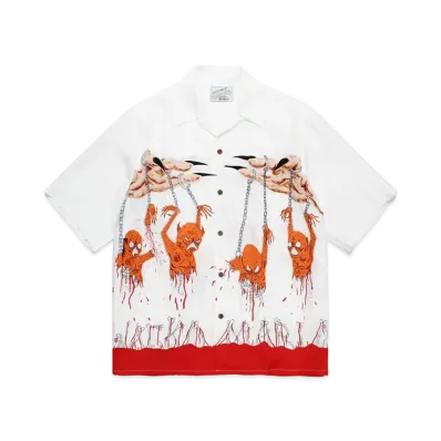 WACKO MARIA x neckface / Hawaiian Shirt "White"