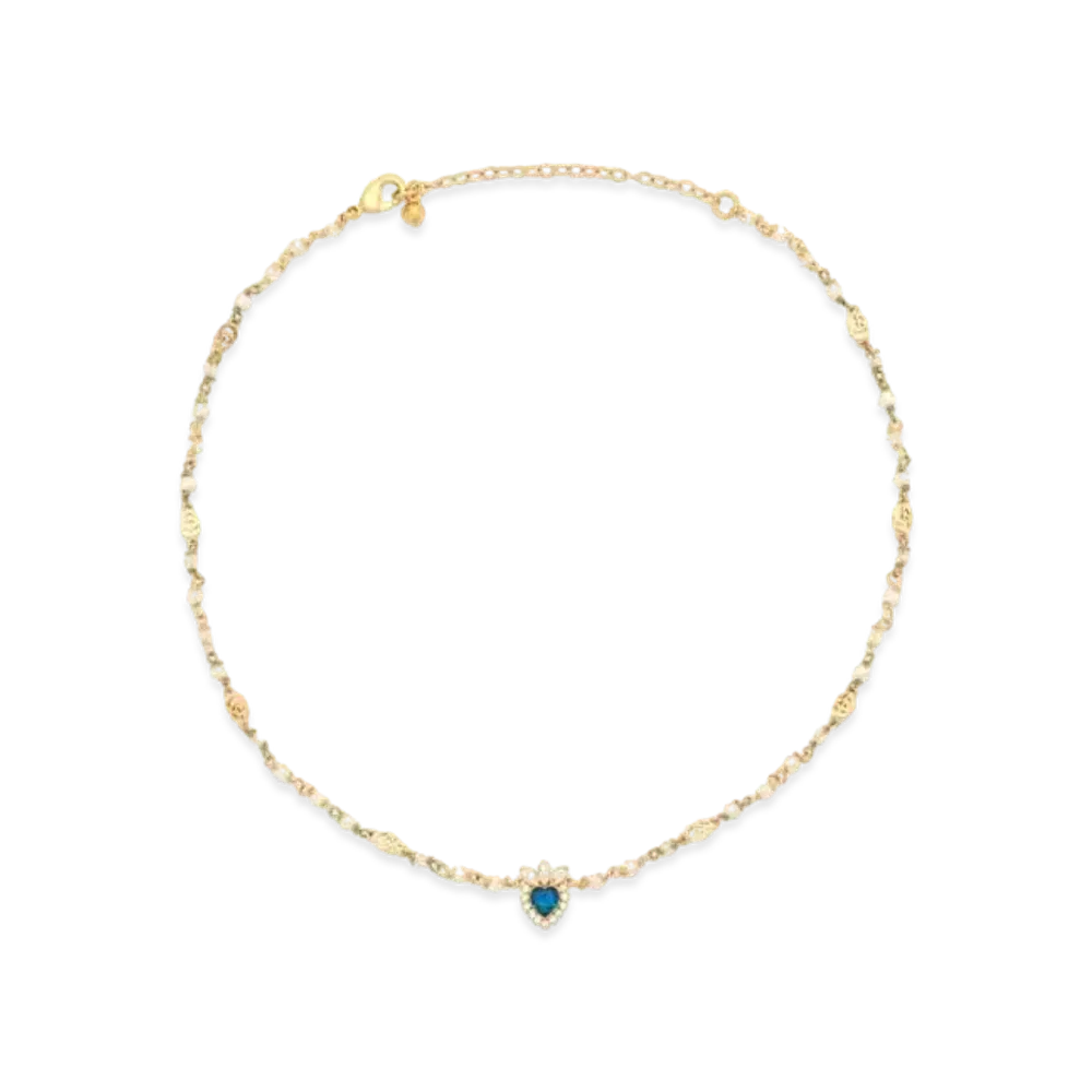 GUCCI Crystal Heart Necklace
