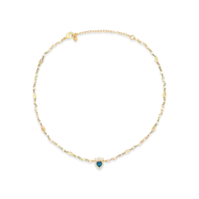 GUCCI Crystal Heart Necklace