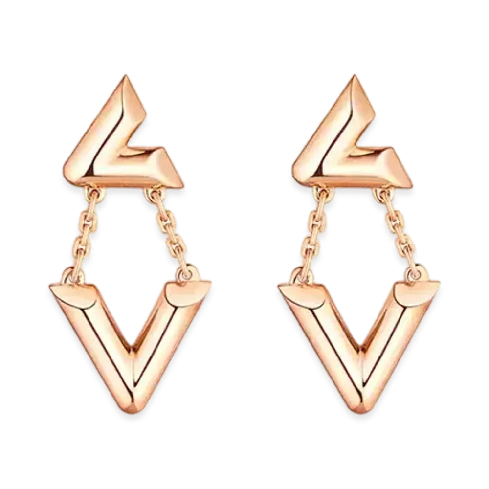 Louis Vuitton LV Volt Upside Down Earrings "Pink Gold"