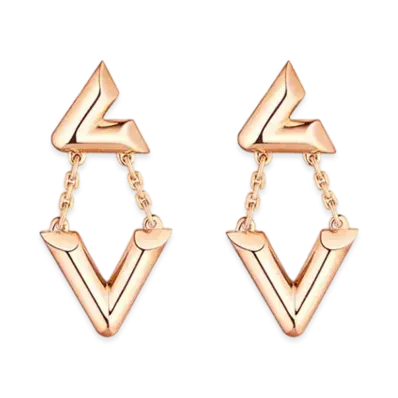 Louis Vuitton LV Volt Upside Down Earrings "Pink Gold"
