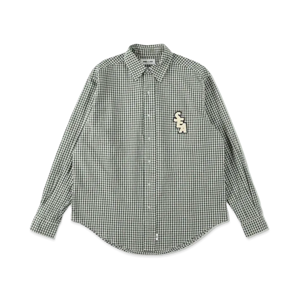 WIND AND SEA GINGHAM PLAID SHIRT "Green"