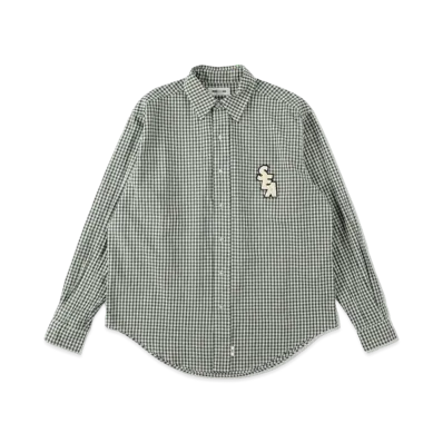 WIND AND SEA GINGHAM PLAID SHIRT "Green"