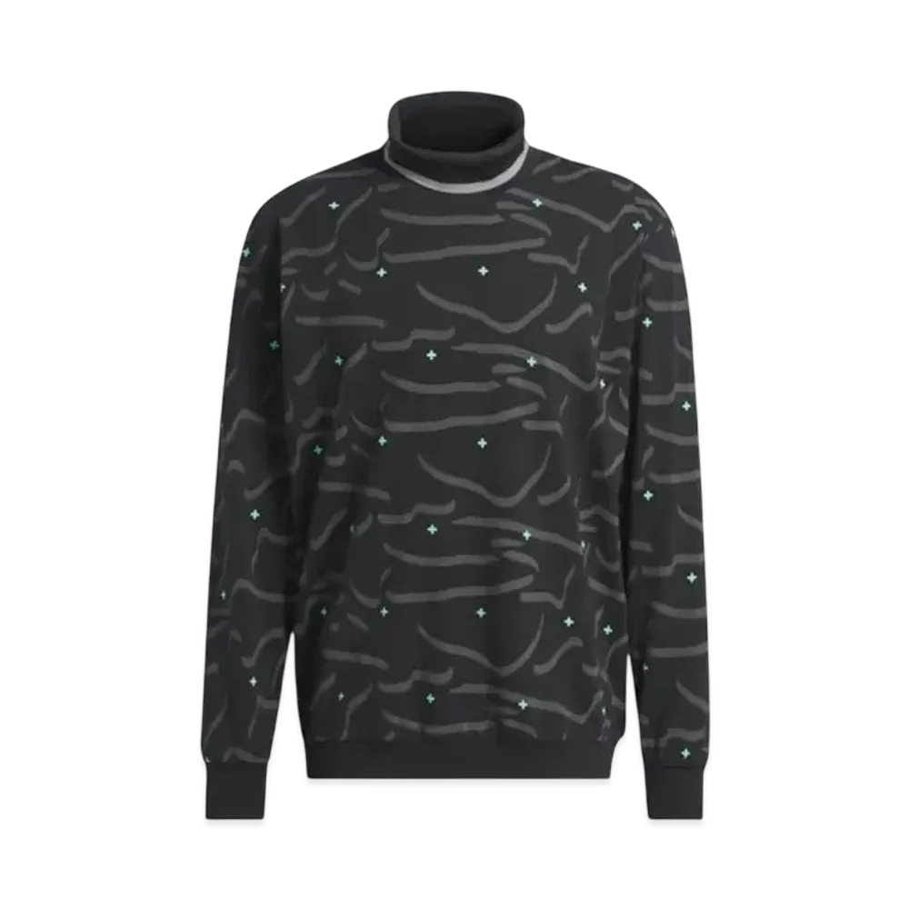 adidas Adicross SKI Graphic Mock Neck Long Sleeve Shirt "Black"