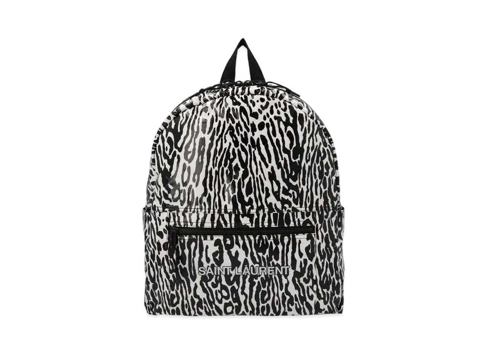SAINT LAURENT Nuxx Backpack In Leopard Print Nylon "White"