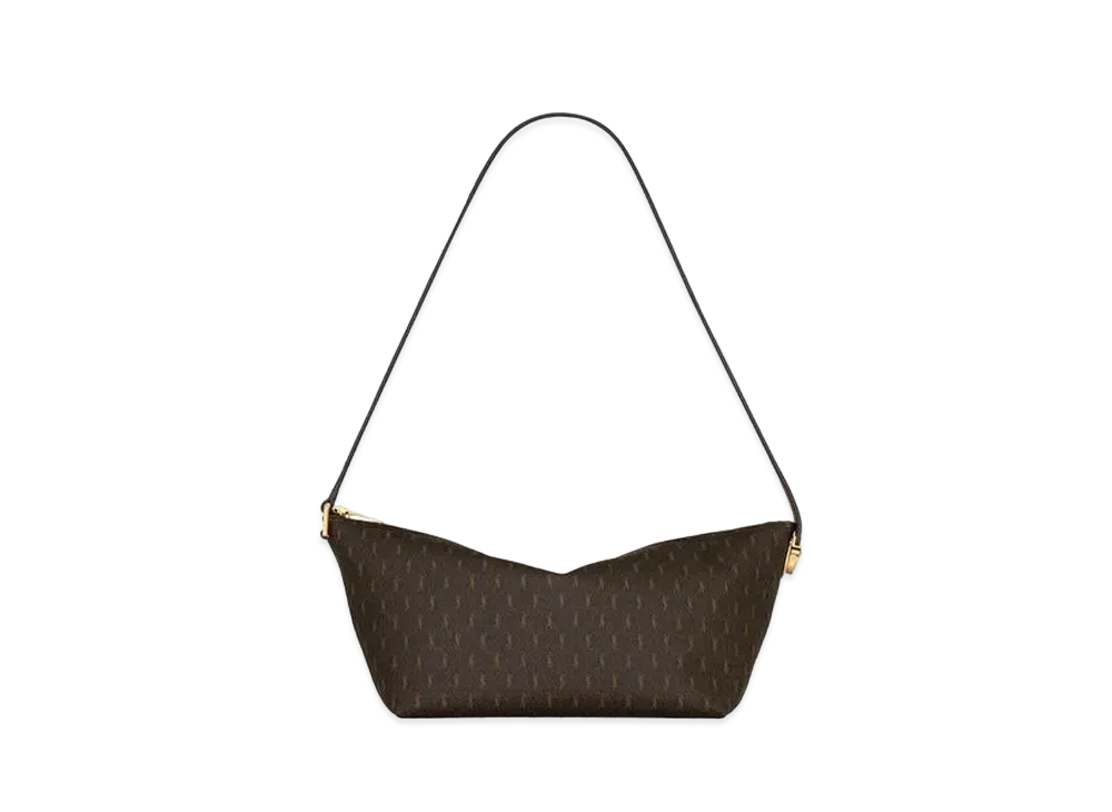 Saint Laurent Le Monogramme Crossbody Bag In Monogram Canvas And Smooth Leather "Chestnut"