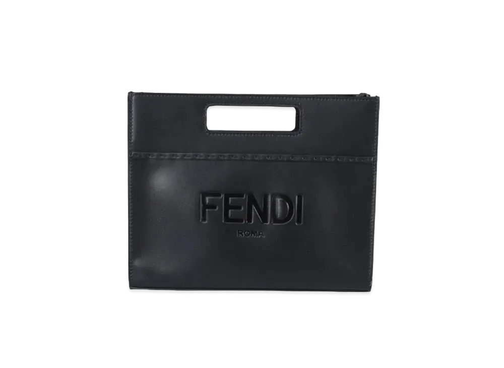 FENDI Shopper Mini Leather Shopper "Black"
