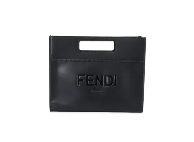 FENDI Shopper Mini Leather Shopper "Black"