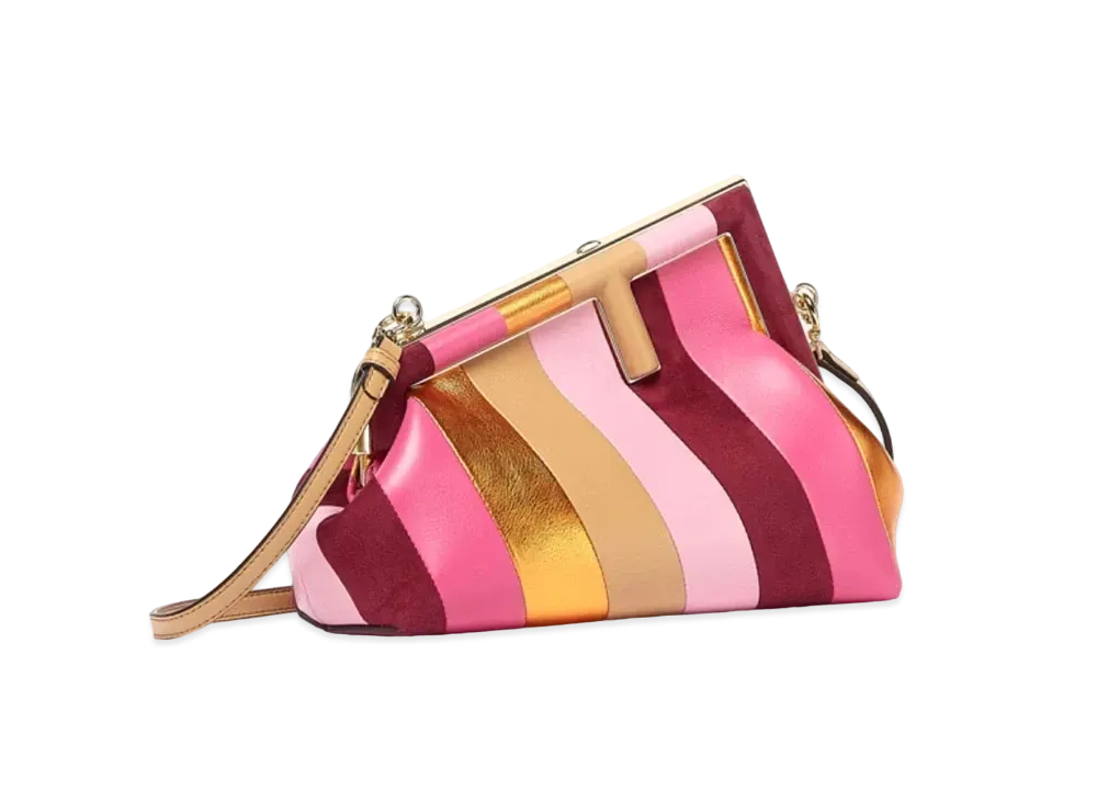 FENDI Fendi First Small Leather Bag Inlay "Multicolor"