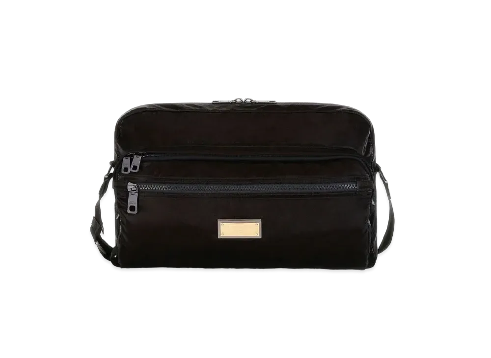 Dolce&Gabbana Sicily Dna Black Messenger Bag Nylon Logo Plate "Black"