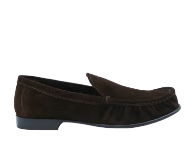 MIU MIU Women's Suede Loafers "Dark Brown"
