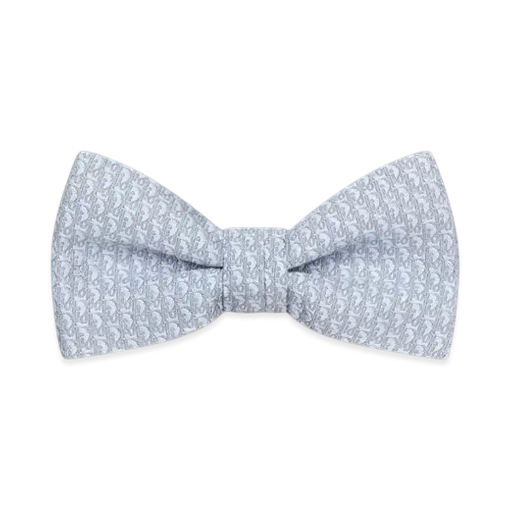 Dior Oblique Bow Tie Silk "Light Blue"