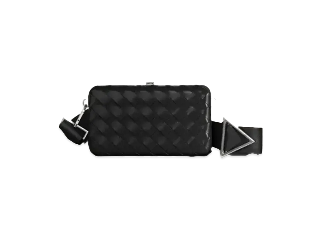Bottega Veneta Intrecciato Clutch Shoulder Bag "Black"