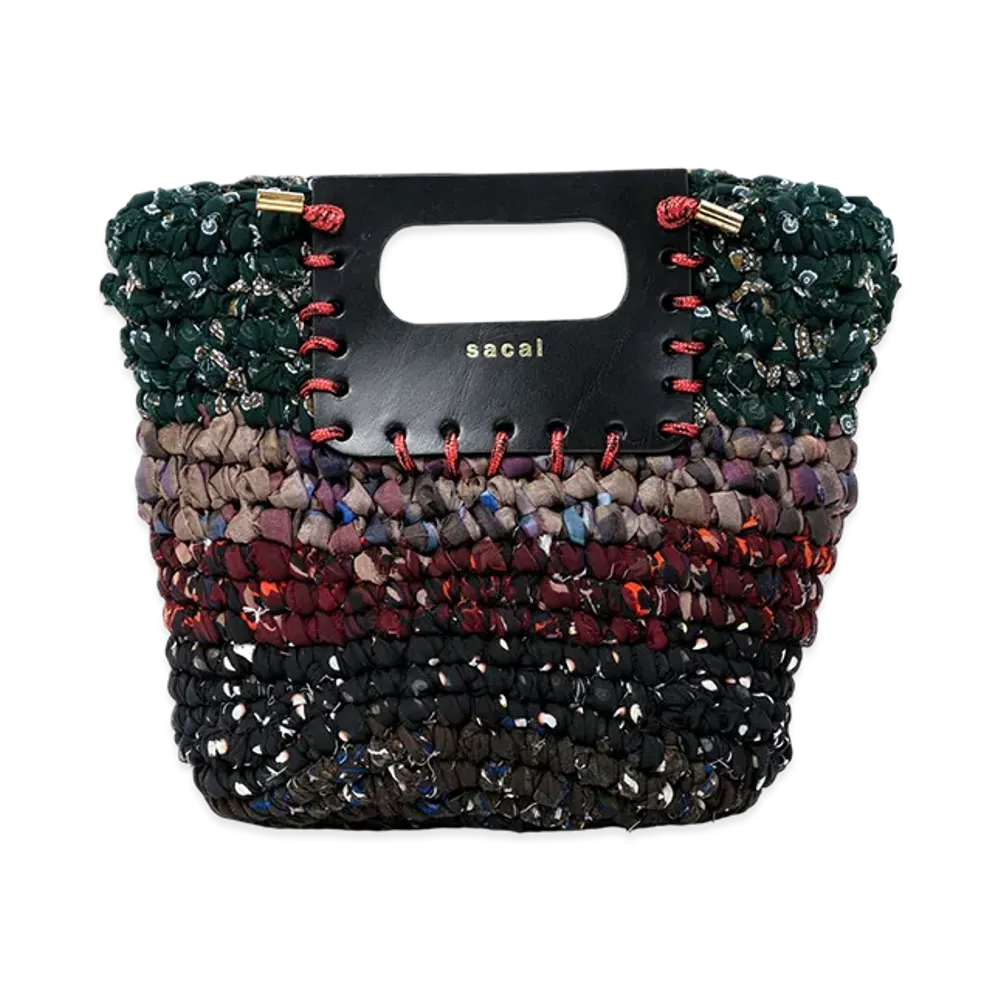 sacai Zantan Crochet Bag "Green Mix"