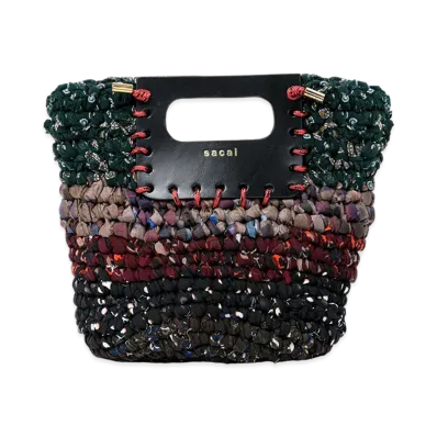 sacai Zantan Crochet Bag "Green Mix"