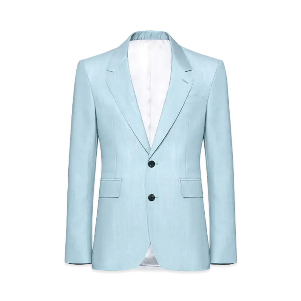 Alexander McQUEEN Neat Shoulder Single Breasted Jacket "Pale Blue"