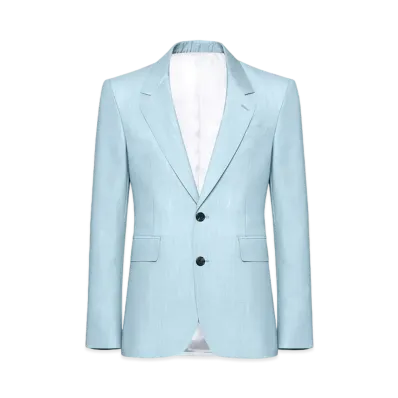 Alexander McQUEEN Neat Shoulder Single Breasted Jacket "Pale Blue"