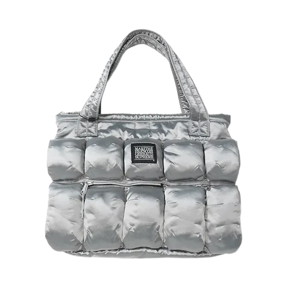 Supreme x Marithe + Francois Girbaud Pokachu Puffer Tote Bag "Silver"