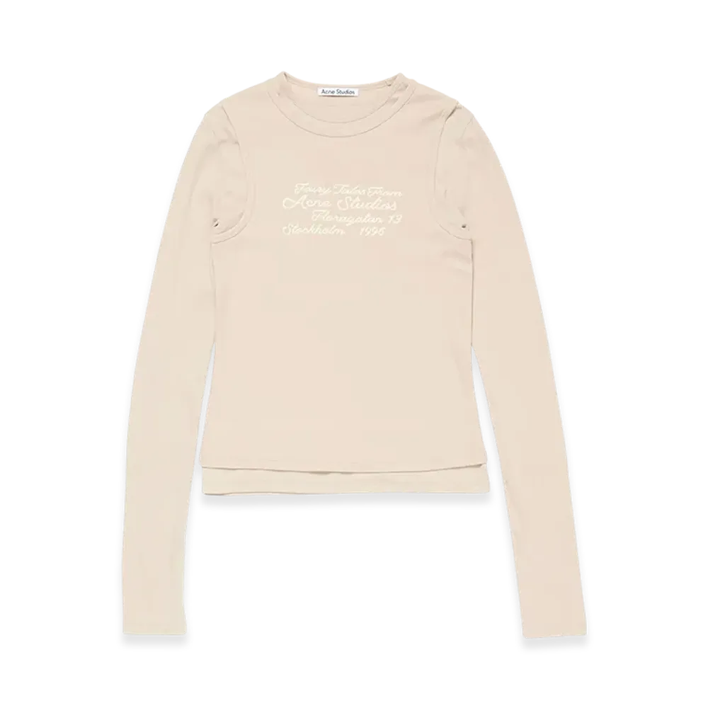 Acne Studios Layered Long Sleeve Tee "Oatmeal Beige"
