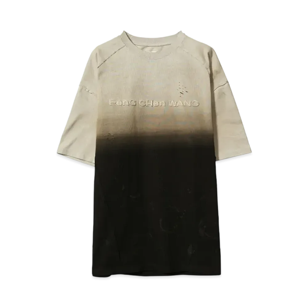 Feng Chen Wang GRADIENT WASHED OVERSIZED T-SHIRT "BLACK"