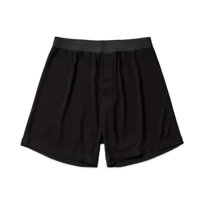 Graphpaper Bamboo Rayon Smooth Boxer Shorts "Black"