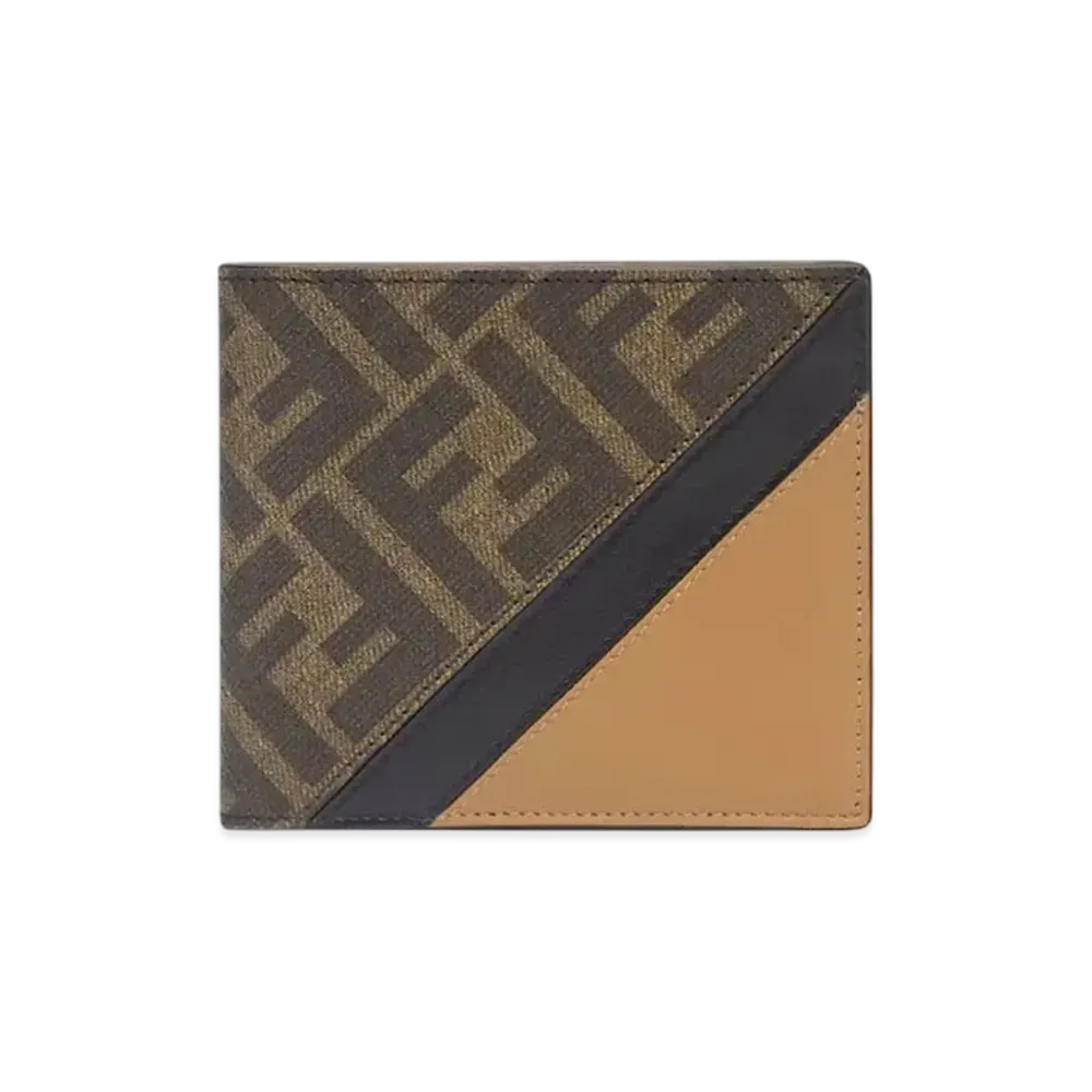 FENDI Fendi Diagonal Wallet Fabric Bi-Fold "Brown"
