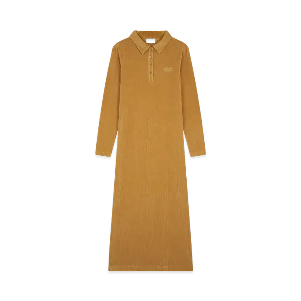 Maison Kitsune Corduroy Polo Dress "Chino Beige"