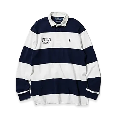 BEAMS x Polo Ralph LS Rugby Shirt "White"